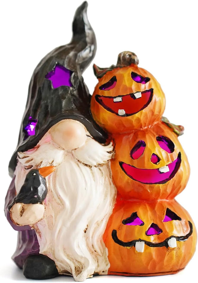 Hodao Fall Pumpkin Gnome Decor – Premium Halloween Swedish Elf Tabletop Figurine
