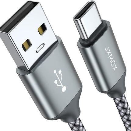 2-Pack USB A to USB-C Cable 3A Fast Charging Braided 3.3ft for Phones