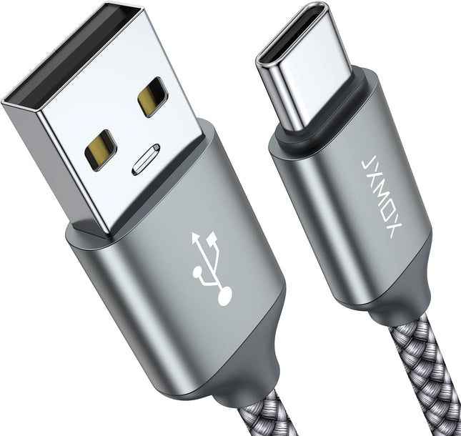 2-Pack USB A to USB-C Cable 3A Fast Charging Braided 3.3ft for Phones