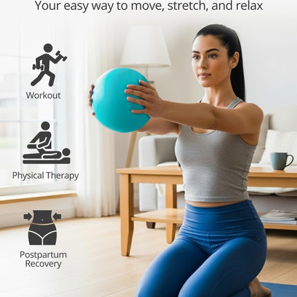 9-Inch Pilates Ball – Small Exercise Ball for Yoga, Core & Physical Therapy