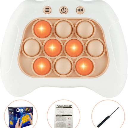 Pop The Target! Handheld Speed Push Game, Multiplayer Family Fun, White