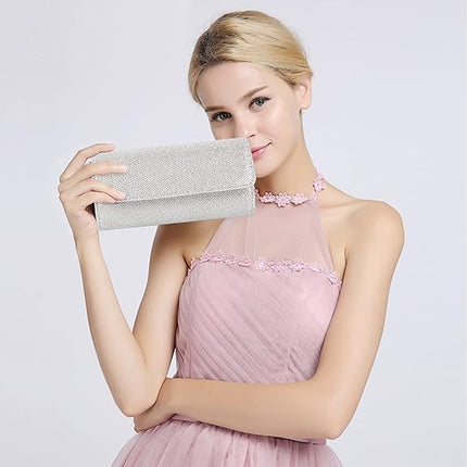 Women Sparkling Evening Clutch Purse Party Wedding Handbag Elegant Bag