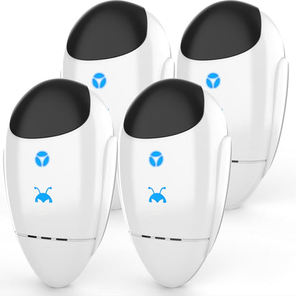 2026 Ultrasonic Pest Deterrent, 4-Pack Indoor Repeller for Roaches, Mice, Bugs