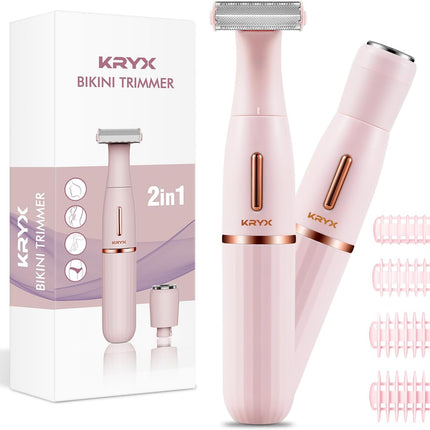 Women Bikini Trimmer IPX7 Waterproof Electric Razor Rechargeable Hair Remover