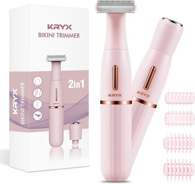 Women Bikini Trimmer IPX7 Waterproof Electric Razor Rechargeable Hair Remover