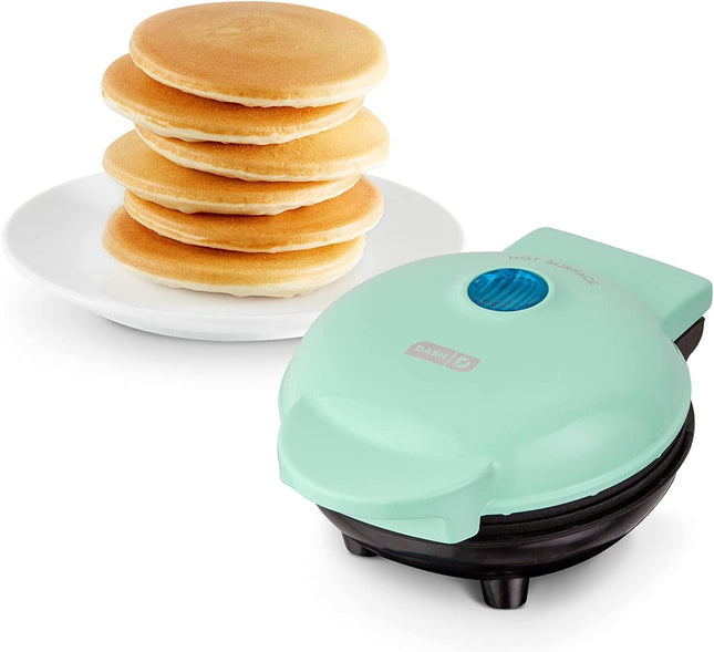 Compact Mini Griddle – Nonstick Surface, Space-Saving Design, Aqua