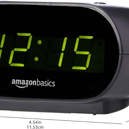LED Digital Alarm Clock 4.5x3.5x2.4" – Nightlight, Snooze, Battery Backup