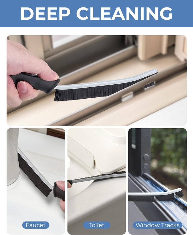 Crevice Cleaning Brushes – Perfect for Tight Spaces in Bathroom, Kitchen, & More