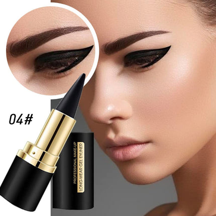 2PCS Gel Eyeliner Pencils, Waterproof Cream Eye Liner, Natural Black Smoky Eye Makeup