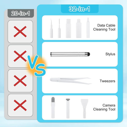 32-in-1 Phone & Laptop Cleaning Kit – Multi-Function Electronics Cleaner