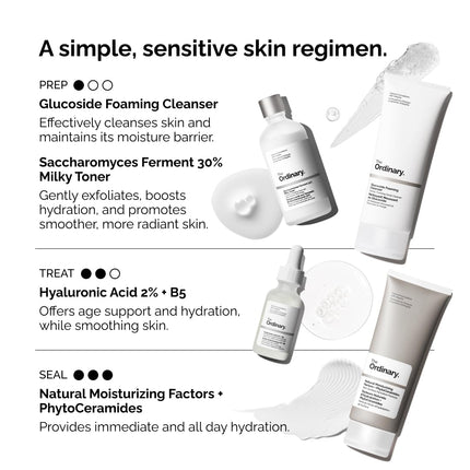 Glucoside Foaming Cleanser 5.1oz, Gentle Face Wash for All Skin Types, Sensitive Skin