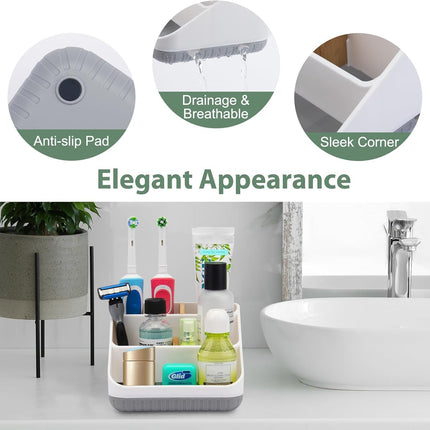 Bathroom Toothbrush Holder – 6-Slot Countertop Organizer for Family