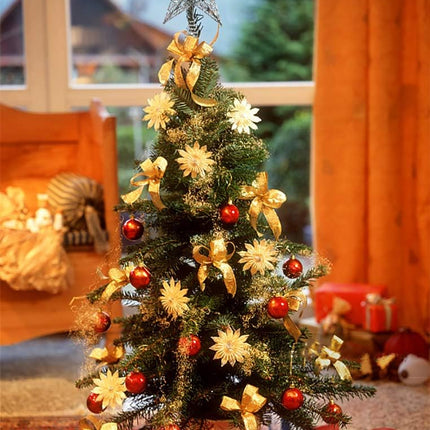 8" Glitter Star Tree Topper – Silver Christmas Treetop for Holiday Décor