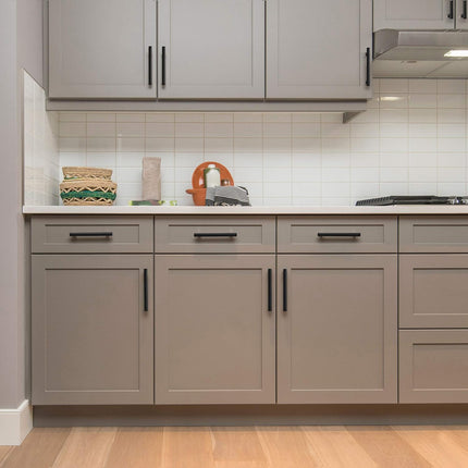 2-Pack Matte Black Cabinet Pulls – 5” Stainless Steel Handles, 3” Hole