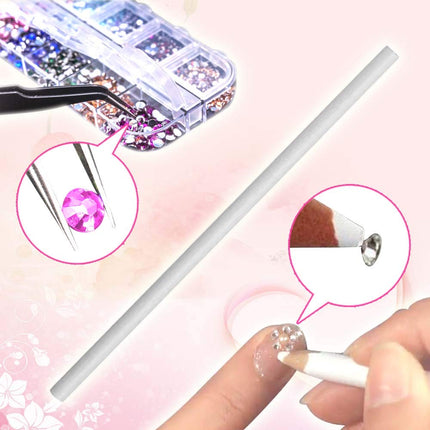 6400-Pc Nail Art Rhinestones Kit, Crystal Gems, Gold Silver Studs with Tools