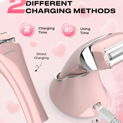 Electric Shaver for Women Rechargeable Waterproof Body Razor Legs Underarm Bikini