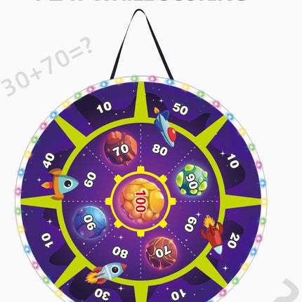 LED Dart Board Shooting Game with Foam Bullets for Boys Girls Ages 5+