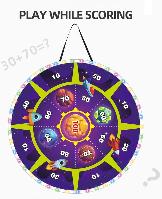 LED Dart Board Shooting Game with Foam Bullets for Boys Girls Ages 5+