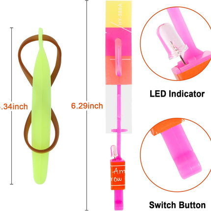 25 Sets LED Flying Toys with Slingshot Glow Helicopter Party Favors Kids