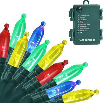 50 Count Christmas String Lights 18FT Battery Operated 8 Modes Timer