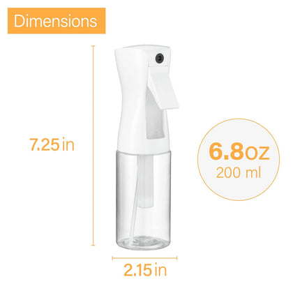 2 Pack Continuous Spray Bottles Ultra Fine Mist Sprayer 200ml Hair Styling