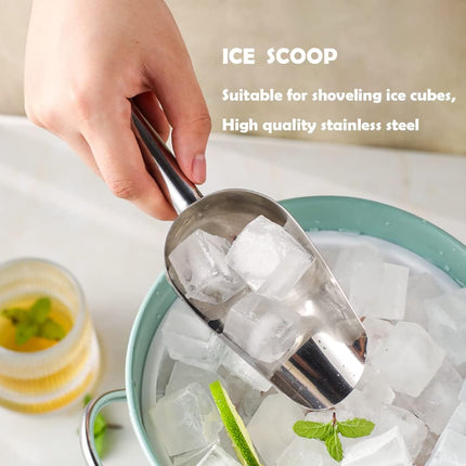 Metal Ice Scooper – 6oz, Silver, Ideal for Ice Maker, Bar & Wedding