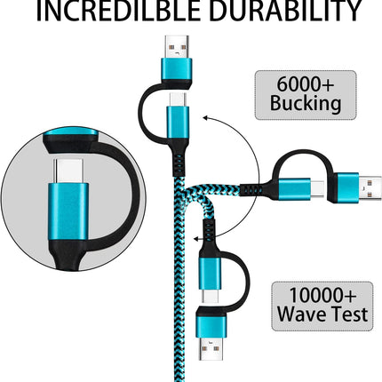 3 Pack USB C to C Cable 60W Fast Charging Cord 6FT for Samsung MacBook
