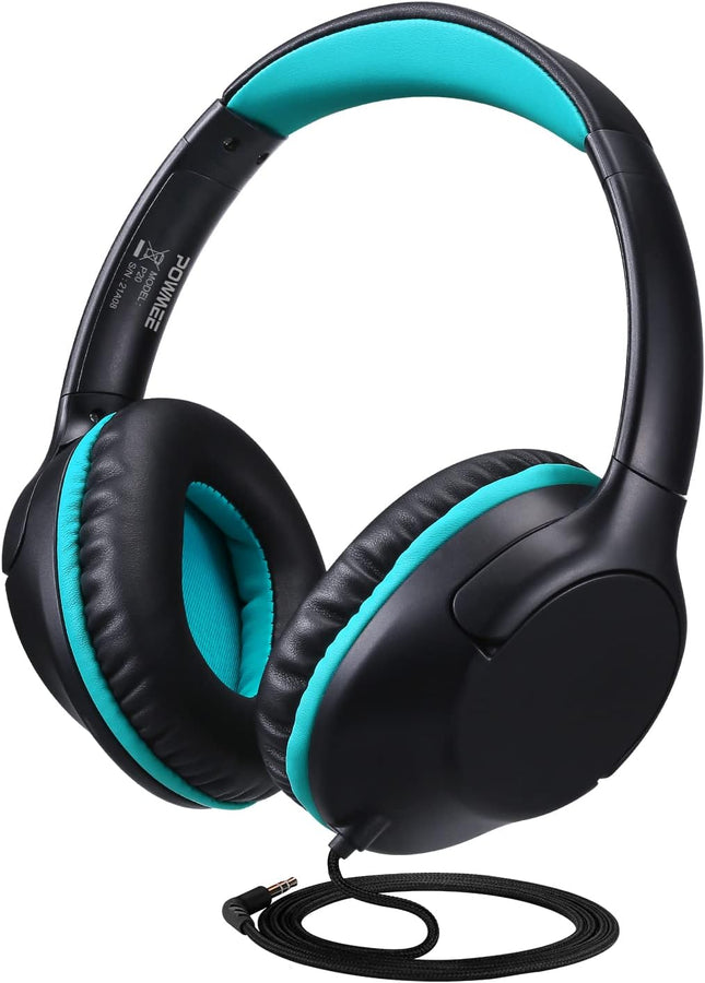 Kids Over-Ear Headphones – 94dB Volume-Limited, Wired, Adjustable for School & Travel