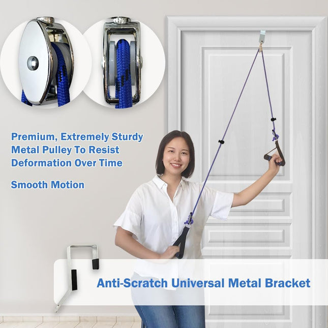 Shoulder Rehab Pulley – Over-Door Pulley for Physical Therapy & Arm Exercise