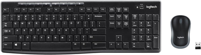 MK270 Compact Wireless Keyboard Mouse Set for PC Laptop with USB Receiver