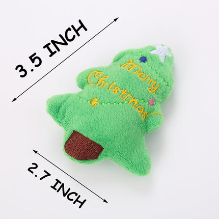 3PCS Christmas Cat Plush Toys – Tree, Snowman & Penguin Interactive Set