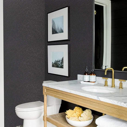 Peel and Stick Wallpaper Black Silk Texture 15.7x118 Renter Friendly Vinyl Wrap