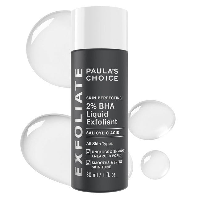 SKIN PERFECTING 2% BHA Liquid Exfoliant, Salicylic Acid Face Exfoliator Pores & Blackheads