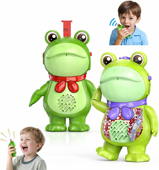 2-Pack Kids Walkie Talkies – Rechargeable Frog Toys for Ages 3-8