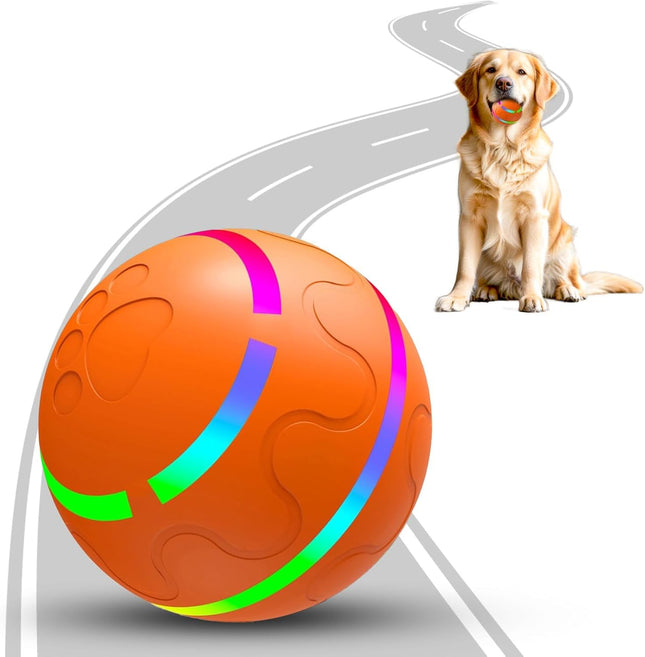 Interactive Rolling Dog Toy – Motion Activated, Bouncing & Vibrating, USB Rechargeable