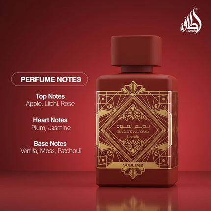 Lattafa Bade'e Al Oud Sublime Perfume Unisex 100ml Eau de Parfum Fruity Woody Scent