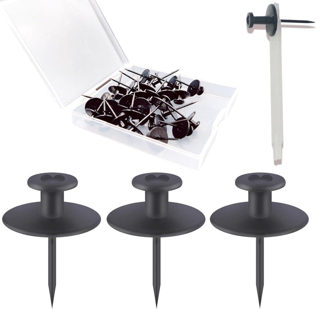 30PCS Push Pins & Picture Hangers – Double-Head Thumb Tacks for Wall Decor