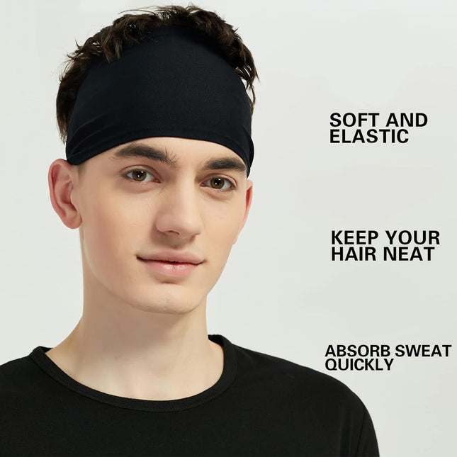 5 Pack Sports Headbands for Men Women Moisture Wicking Workout Sweatbands
