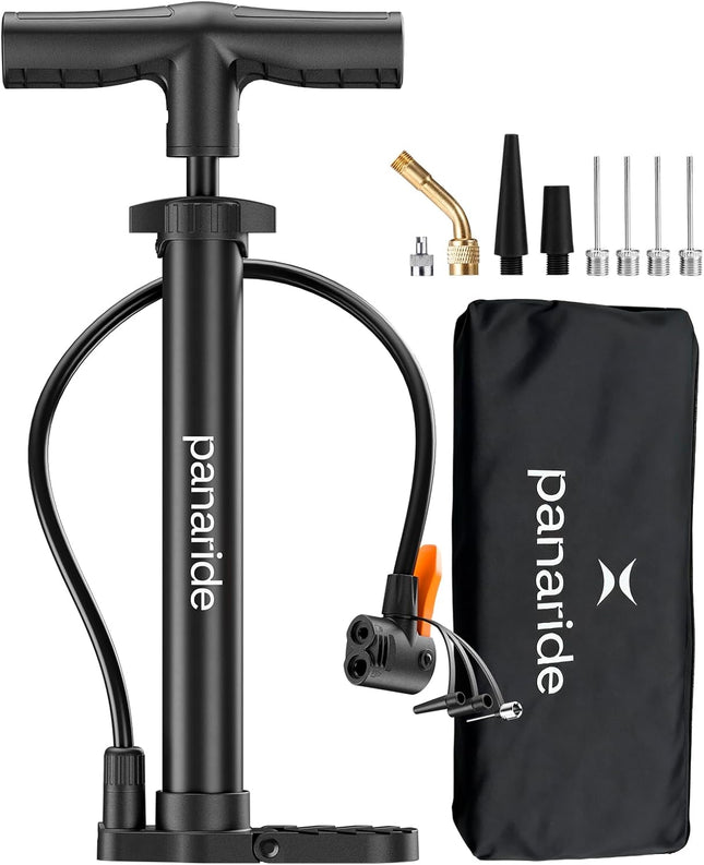 Bicycle Floor Pump – Dual Valve Hand Pump for Bikes, Strollers & Sports Balls