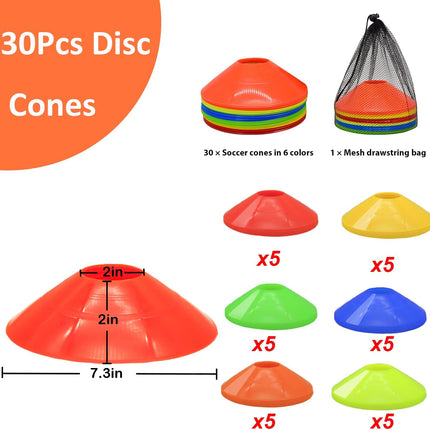 84/42Pc Football Training Cones Set, Disc Cones with Carry Bag for Sports