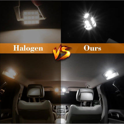 24-Piece LED Car Interior Bulb Kit – 194, T10, DE3175, 578, 31mm & 42mm Lights