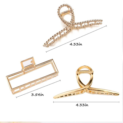 3 Pack Large Claw Hair Clips for Women Thick Long Hair Styling Accessories