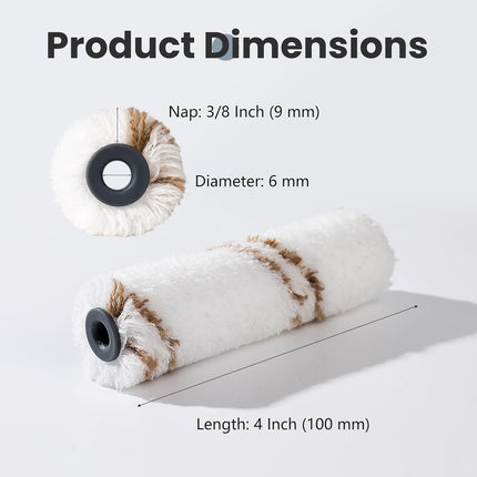 10 Pack Microfiber Paint Roller Covers – 4 Inch, 10mm Nap for All Paint Types