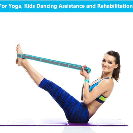 Elastic Stretch Strap with Loops for Yoga Pilates Physical Therapy Exercise