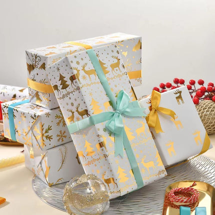 Christmas Gift Wrap – Reindeer, Snowmen, and Trees Designs for Boys, Girls, Men & Women