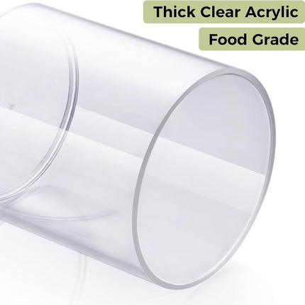 4-Pack Clear Acrylic Qtip Holder Dispensers, Cotton Swab Ball Floss Storage Jars