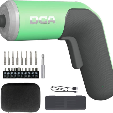 4V Electric Screwdriver Set – 18 Bits, USB-C Rechargeable, Green