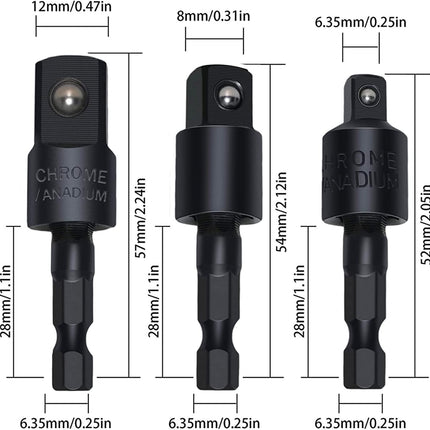 Right Angle Drill Adapter Set – 4-in-1 360° Rotating Socket for Household & Industry
