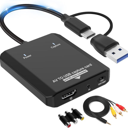 USB Video Capture Card – VHS, VCR, DVD & Analog to Digital Converter