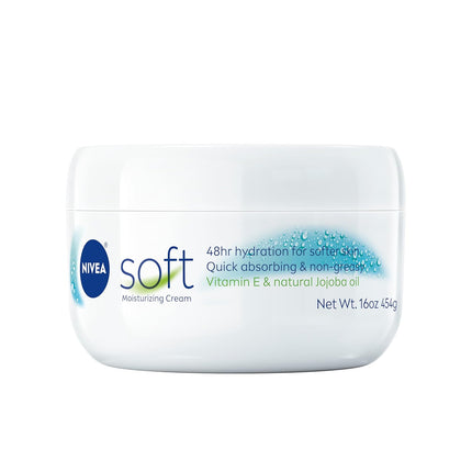 Soft Moisturizing Cream Face Body Hands Jojoba Oil Vitamin E 16 Oz Jar